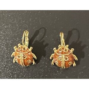 fashion jewelry Ladybug leverback Earrings enamel